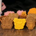 thumbnail image 4 of 8PCS Halloween Pumpkin Ghost Cookie Cutters Plastic Cartoon Pressable Biscuit, 4 of 5