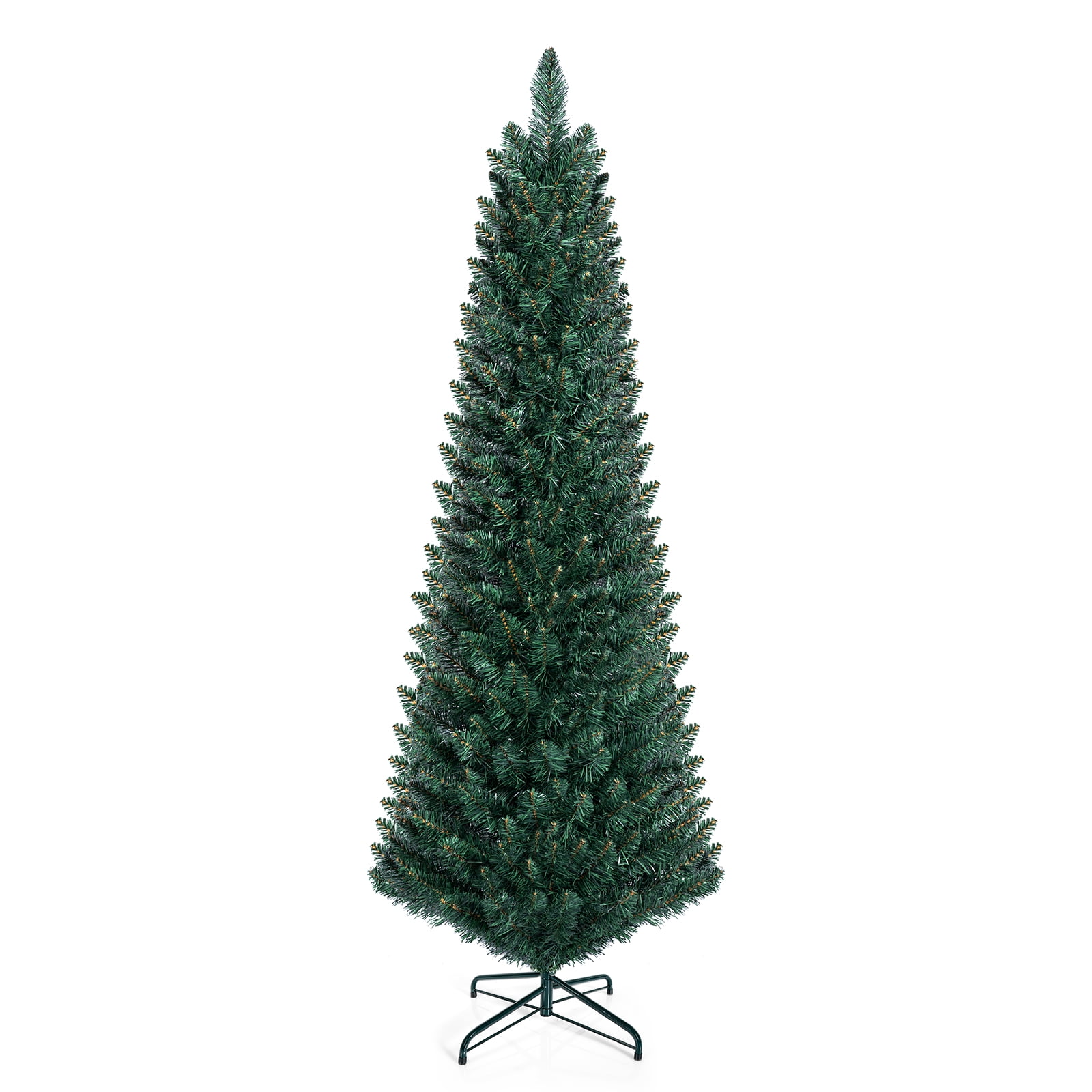 Costway 5 Ft PVC Artificial Pencil Christmas Tree Slim Stand Green ...