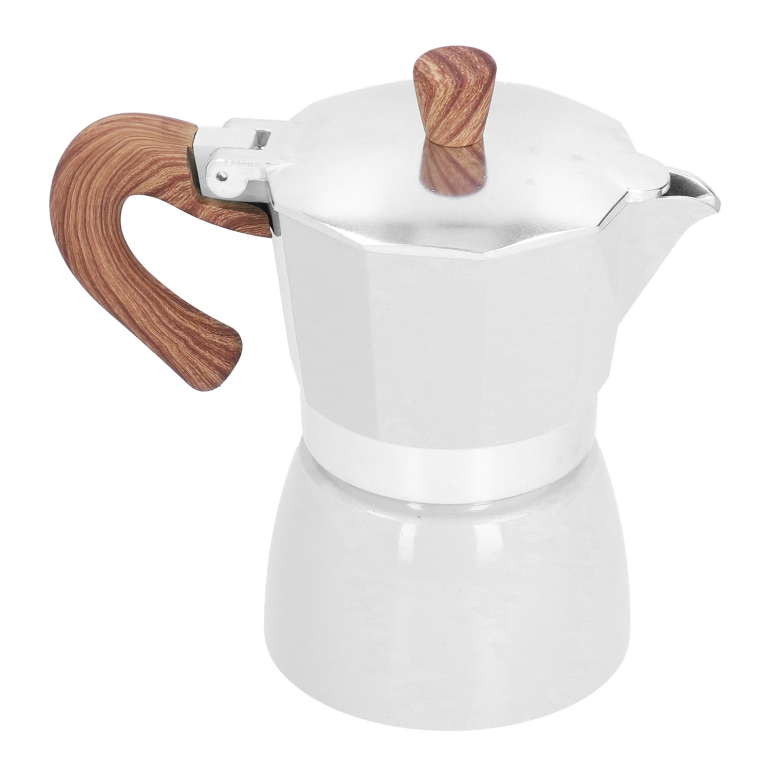 Ecomeon Moka Maker,150ML Practical Aluminum Coffee Maker Octagonal Moka Coffee Pot for Home Office Kitchen Appliance,Coffee Maker
