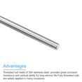 thumbnail image 4 of Fully Threaded Rod M6 x 500mm 1mm Thread Pitch 304 Stainless Steel Right Hand Threaded Rods Bar Studs 6 Pack, 4 of 6