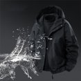 thumbnail image 2 of LNWUY Manteau Imperméable de Randonnée pour Homme avec Fermeture Éclair, Poche, Coupe-Vent, Camping, Vélo, Course, Randonnée, Manteaux Noir P, 2 of 9