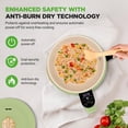 thumbnail image 4 of NutriChef 1.6L Electric Rice Cooker – Portable Multi-Function Cooker with Non-Stick Ceramic Pot, Digital Controls, 6 Presets & Auto Shut-Off – Green, 4 of 7