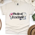 thumbnail image 1 of Medical Assistant Shirt | Stethoscope Syringe Healthcare Tee, Natural, Size 3XL, 1 of 6