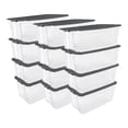 thumbnail image 1 of Sterilite Boîte de Rangement Transparente Empilable à Loquet de 200 Pintes, Lot de 12, 1 of 10