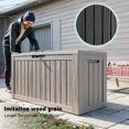 thumbnail image 3 of EasyUp Coffre de Terrasse en Résine de 80 Gallons, Coffre de Rangement Extérieur Verrouillable pour Meubles, Outils de Jardin et Rangement d'Outils, Boîtes de Rangement Extérieures Étanches (Gris), 3 of 8