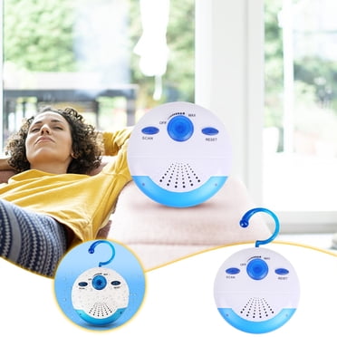ZZkhGO Radio de Douche, Radio AM FM Portable, Haut-Parleur Étanche avec Poignée pour Salle de Bain et Usage Extérieur