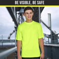 thumbnail image 3 of Radyan Best Hi-Vis Short Sleeve Safety T-Shirt, 20 Pack - 100% Polyester, Size: Adult, 3 of 5