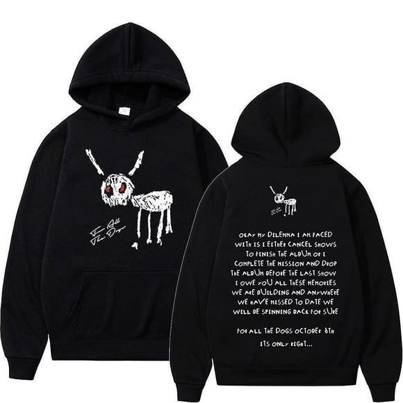 Rapper Drake For All The Dogs Letter Hoodie Men's Hip Hop -WEVALLEY