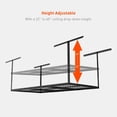 thumbnail image 3 of 3 x 6ft Heavy Duty Overhead Garage Storage Rack, 22'' to 40" Ceiling Drop-Down Height Adjustable Storage Racks, 450 LBS Weight Capacity, 72" L x 36" W x 40" H, 3 of 9