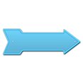 thumbnail image 2 of SignMission P-ARROW-999774 6 x 18 in. Wide Light Blue Arrow Sign, 2 of 4