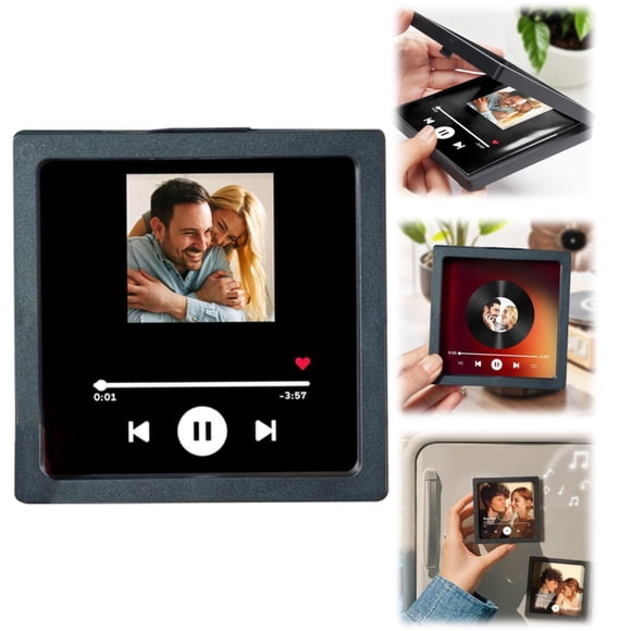 SOUFEEL Personalised Photo Magnet Personalised Album Music Fridge Magnet DIY Can Play Songs And Adjust Volume Decoration Gift