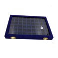 thumbnail image 1 of Lints Jewelry Organizer Large Capacity Storage Box Tray Necklace Rings Holder with Lid for Home Travel Multifunction Case Dark Blue, 1 of 9