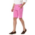 thumbnail image 4 of INSPIRE CHIC Men's Shorts Allover Striped Belt Loop Zipper Button Closure Pockets Casual Shorts 36 Fuchsia, 4 of 8