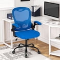 thumbnail image 2 of BestOffice Ergonomic Home Office Chair, Executive Computer Task Chair with Lumbar Support & Flip-Up Armrests, Rolling Swivel Design, Blue, 2 of 7