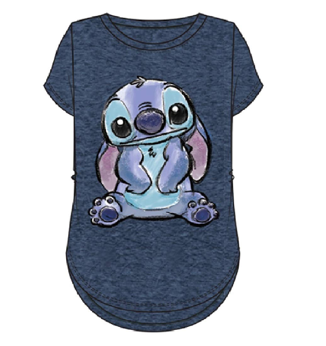 Disney Lilo & Stitch Stitch Sitting Hi-Low Top (Large) Blue