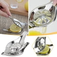 thumbnail image 3 of Yhmxh Gadgets Kitchen Essentials de Cuisine Pince Citron en Acier Inoxydable 304 Manuelle Multifonction Dispositif de Pression Orange Gadget de Cuisine Accessoires KitchenAid Accessoires de Cuisine, 3 of 8