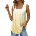 thumbnail image 1 of Birdeem T-Shirt Ample Confortable Sans Manches à Encolure Carrée Uni pour Femmes, Blouse Décontractée, Hauts, 1 of 1