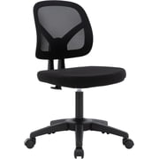 Low-Back Home Office Desk Chair, Armless Office Chair with Height Adjustable and Swivel Casters for Working Studying Gaming