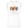 thumbnail image 4 of EQWLJWE Camisoles pour Femmes Camisoles Femmes Mode Tendance Femmes Imprimé Col Rond Sans Manches Chandails à Blocs Tunique T-Shirt Hauts, 4 of 4