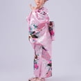 thumbnail image 2 of Fashion Girls Kimono Tradition Improved Printing Cardigan Pajamas Robe Formal Wear Kimono Set, 2 of 8