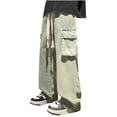 thumbnail image 2 of Styesk Men's Pants Men's Solid Color Pocket Workwear Pantscasual Straight Leg Pants, 2 of 8