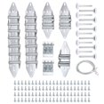 thumbnail image 1 of Kit de Mise au Point de Charnière et Rouleau de Porte de Garage, Ensemble de Porte de Garage Rouleau 6200ZZ Blanc avec Couvercle pour Porte 16 x 8 Pi, 1 of 6