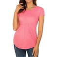 thumbnail image 5 of TIMIFIS T-Shirts de Maternité pour Femmes Été Manches Courtes T-Shirts Décontractés Amples Col Rond Plis devant T-Shirts de Grossesse - Printemps/été, 5 of 5