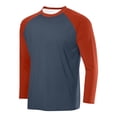 thumbnail image 1 of LOVZFMLL Men's Shirts, Colorblock Classic Fashion Crew Neck T-Shirts, Casual Essential Versatile Pullover, Relaxed Fit Fall Clothes, 1 of 2