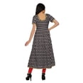 thumbnail image 4 of Moomaya Robes Imprimées à Fente avant pour Femmes Kurti à Manches Courtes Tenue d'Été, 4 of 6