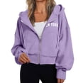 thumbnail image 1 of Veste en Polaire pour Femmes, Veste à Capuche Confortable avec Manches Longues, Coupe Ample, 1 of 5