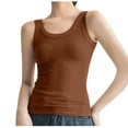 thumbnail image 1 of Dealovy Going out Tops for Women Ribbed Knit Tank Tops Round Neck Sleeveless Slim Solid Color Undershirts, 1 of 7