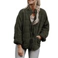 thumbnail image 1 of Opperiaya Veste Matelassée à Col Montant pour Femmes Manches Longues Couleur Unie Fermeture Éclair Complète, 1 of 4