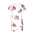 thumbnail image 4 of Ensemble d'Entraînement pour Femmes 2 Pcs, Col en V, Manches Courtes, Deux Pièces, Pyjama de Maison Confortable, Ensemble de Sport, Ensembles pour Femmes, Tenues 2 Pcs, Été, en Liquidation, 4 of 4