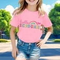 thumbnail image 1 of T-shirts Graphiques Tendance pour Filles Manches Courtes Décontractées pour Usage Quotidien et Activités Extérieures, 1 of 3