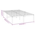 thumbnail image 4 of vidaXL Metal Bed Frame White 135x190 cm Double, 4 of 5