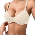 thumbnail image 1 of VEKDONE Women's Soft Breathable Solid Color Bra Push-up Bra Beige 85B, 1 of 8