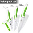 thumbnail image 3 of 3-Piece Ceramic Knife Set with Covers-Sharp White Blade Rust Proof Kitchen Knives Stain Resistant Household Vegetables Slicing Tool, 3 of 3