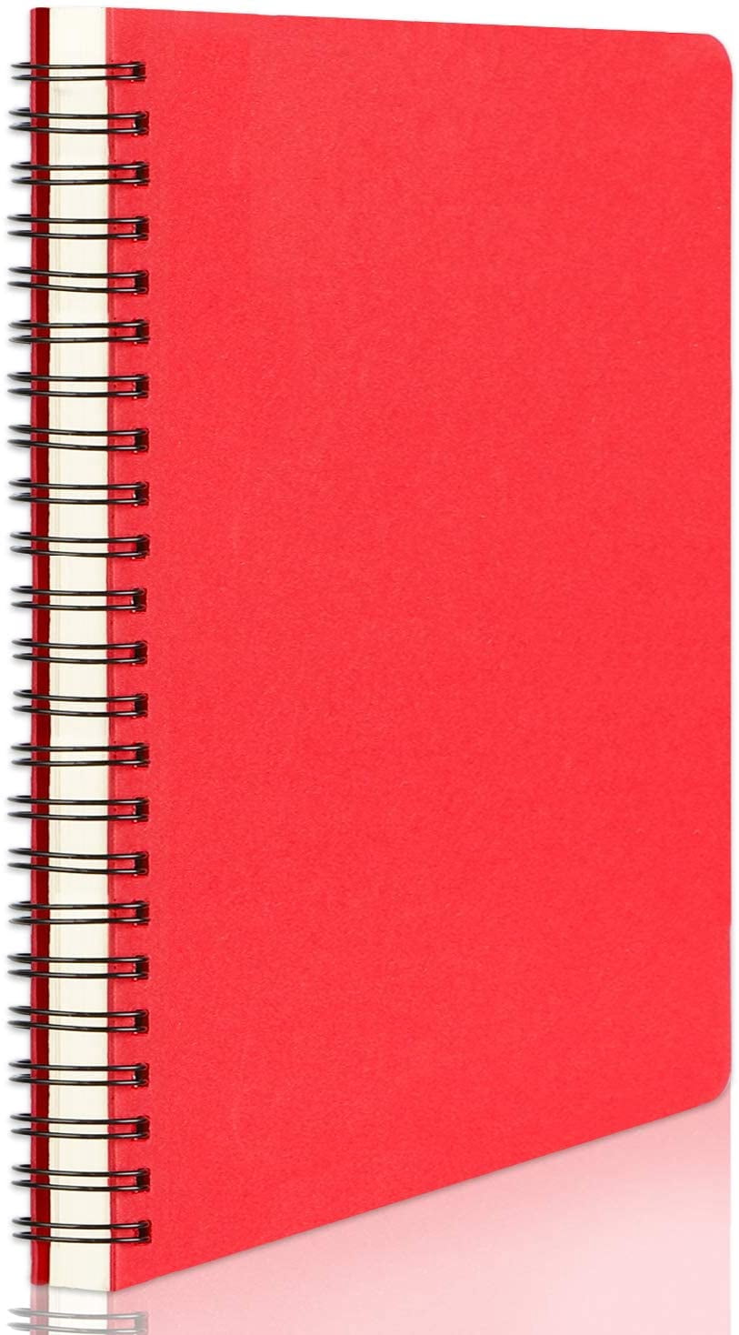 Students Ruled Spiral Notebook, A5 1pack 5.5x8.3" Lined Travel
