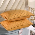 thumbnail image 1 of Danhjin Polished Headrest 1PC Headrest Core Embroidery Solid Color Brushed Fabric Quilted Quilted Pillow Pillows, 1 of 6