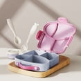 thumbnail image 2 of Bowayaoa Outdoor School Lunchbox Microwave Safe with Fork and Spoon, Compartmentalised Bento Box for Kids, Portable Lunch Container with Sauce Compartment, Leakproof Tiffin for School, 2 of 7