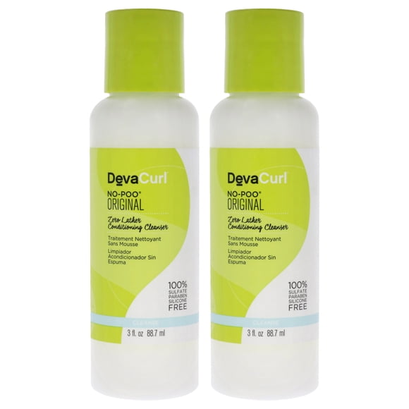 DevaCurl No-Poo Zero Lather Conditioning Cleanser by DevaCurl for Unisex - 3 oz Cleanser - Pack of 2