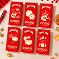 thumbnail image 3 of YAOMOBB Colorful Red Envelope 6Pcs Chinese Wedding Red Envelopes Bronzing Chinese Letter Print Lucky Money Cash Packets Celebration Gift, 3 of 7