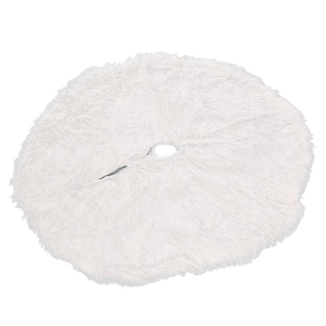 SnowWhite Xmas Tree Skirt, Wide Use Dense Christmas Tree Plush Skirt Excellent Structure Sophisticated For Holiday Decorations L