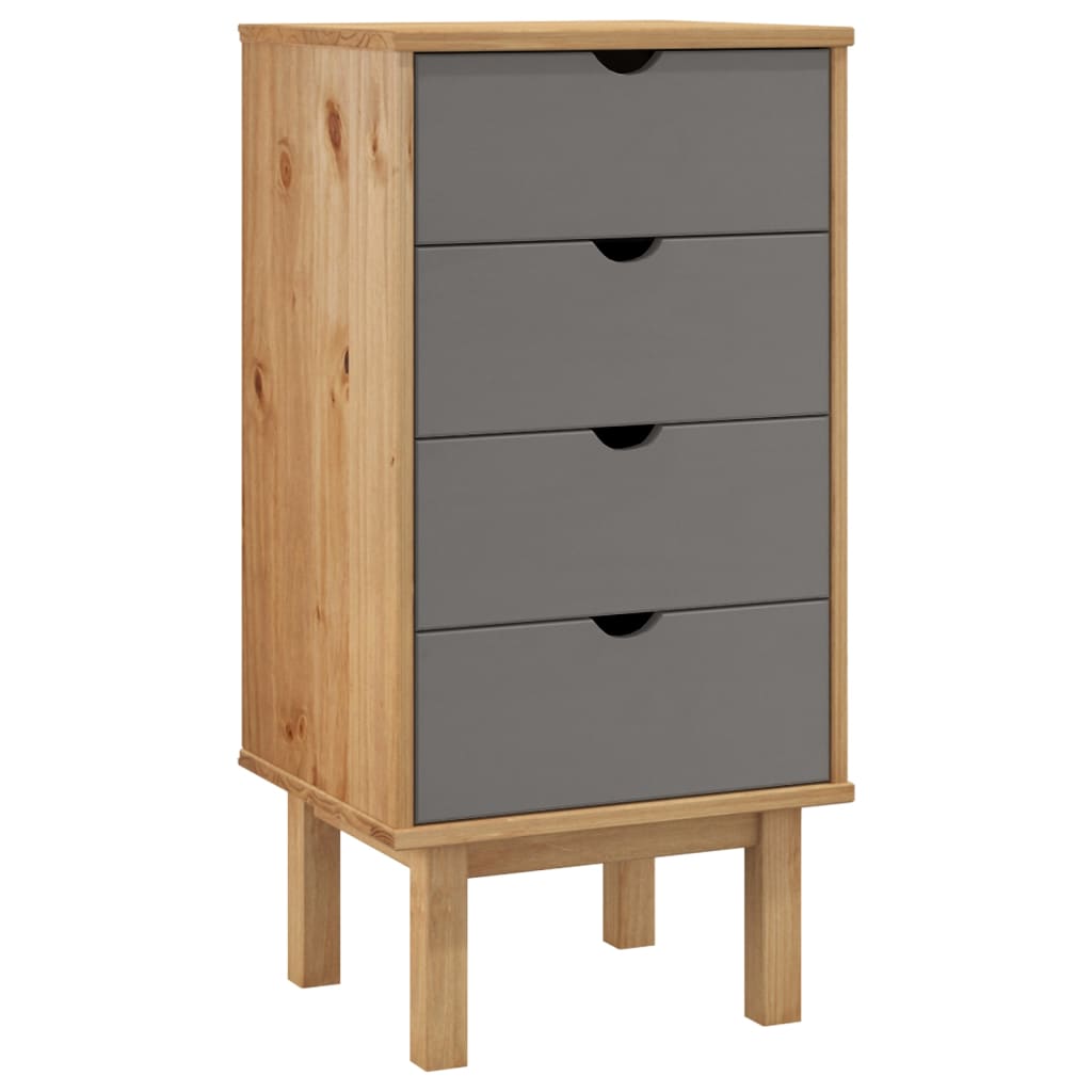 vidaXL Commode avec Tiroirs en Bois Massif de Pin