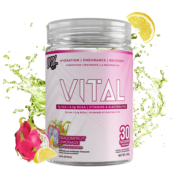 VNDL Vital EAA Supplement for Recovery with Amino Acids & Electrolyte Powder-Boost Muscle & Hydration with BCAAs-Improve Performance with Coconut Water Powder-Dragon Fruit Lemonade
