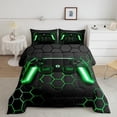 thumbnail image 1 of QUTETN Moderne Noir Bleu Joystick de Jeu Couettes et Duvets Grand Lit, 1 of 6