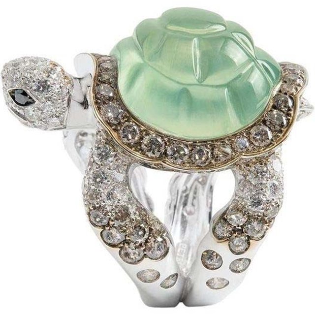 Miangastore Turtle Ring Innovative Band Ring Vacation Ring Women Precious Finger Jewelry