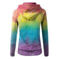 thumbnail image 3 of Pisexur Veste d'Hiver Décontractée Imprimé Tie-Dye, 3 of 3