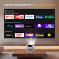 thumbnail image 2 of [Applis Intégrées] GKLPO Projecteur 4K avec Wi-Fi et Bluetooth, Projecteur de Films 16000L avec [Focus Électrique et Trapèze Automatique], Projecteur Extérieur Portable Rotatif à 270° pour HDMI, USB, Téléphone, 2 of 8