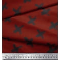 thumbnail image 3 of Soimoi Rouge Moss Tissu Georgette Coup de Pinceau Abstrait Imprimés de Tissu au Yard 42 Pouces de Large, 3 of 3